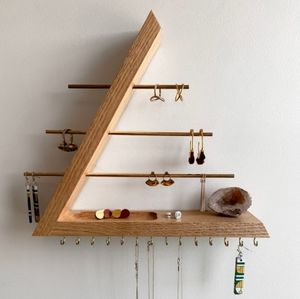 Jewelry wall hanging organizer